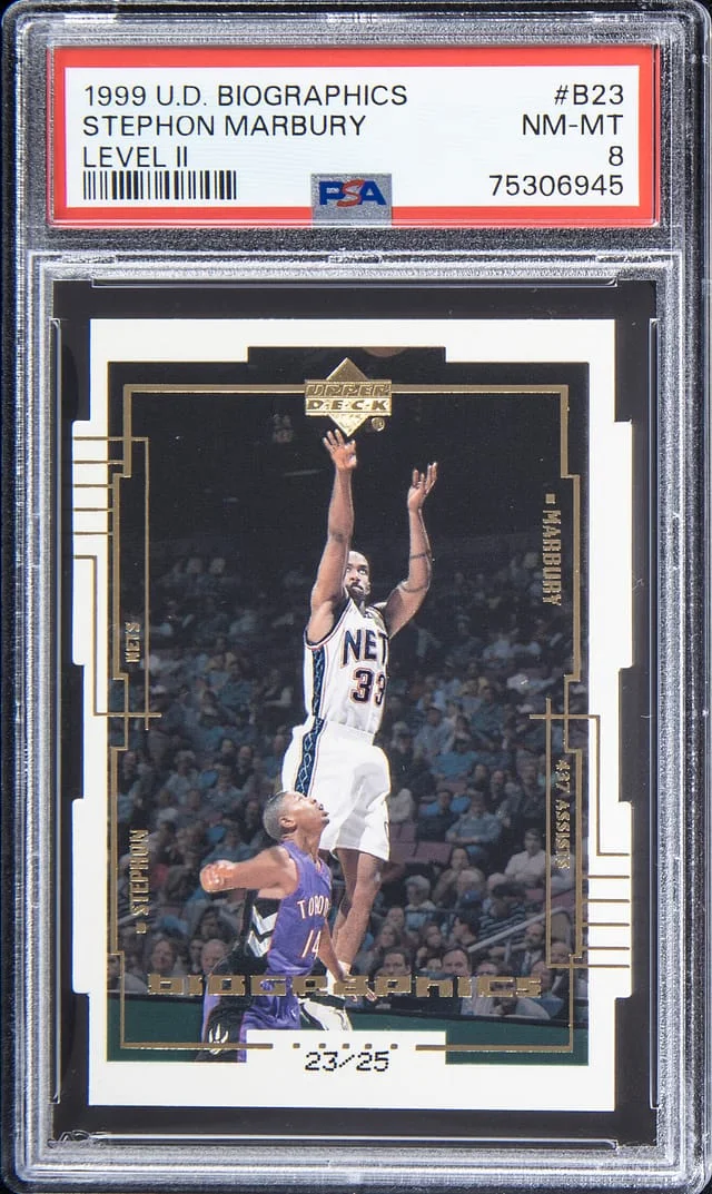 1999-00 Upper Deck Stephon Marbury Biographics Level II #B23 card image