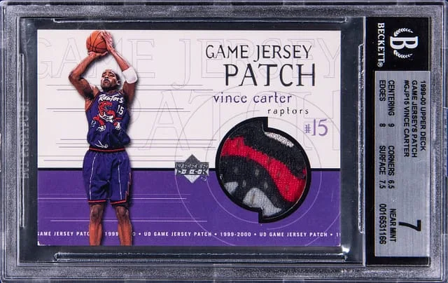 1999-00 Upper Deck Vince Carter Game-Used Game Jerseys Patch #GJP15 card image