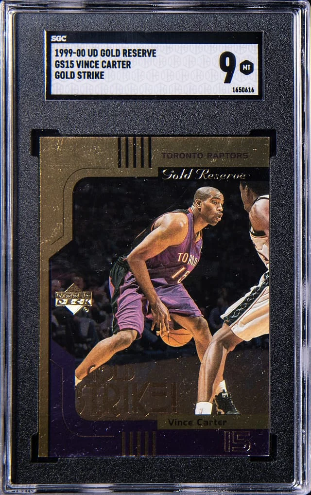 1999-00 Upper Deck Vince Carter UD Gold Reserve Gold Strike #GS15 card image