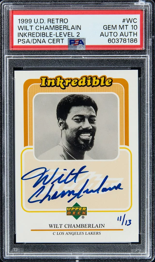 1999-00 Upper Deck Wilt Chamberlain Century Legends Epic Signatures #WC card image