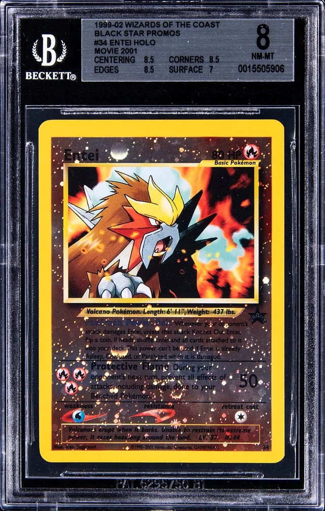 1999-02 wizards of the Coast Black Star Promos Holo Entei #34 card image