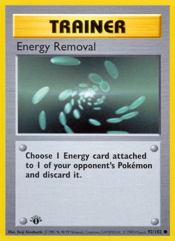1999 Base Energy Removal #092/102 Common card image