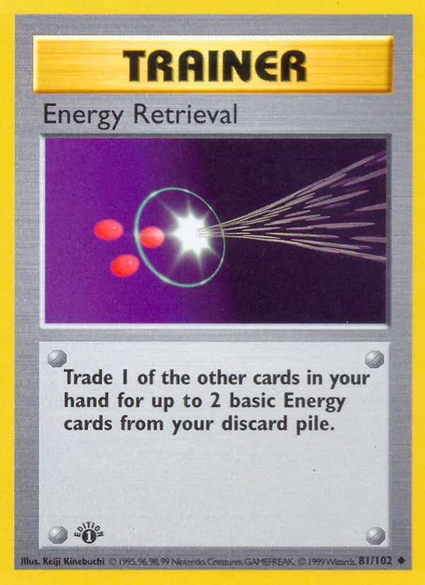 1999 Base Energy Retrieval Uncommon #081/102 Uncommon card image