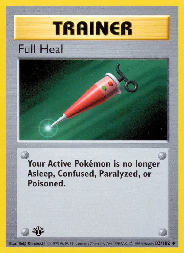 1999 Base Full Heal Uncommon #082/102 Uncommon card image