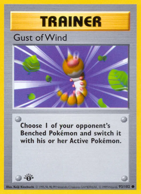 1999 Base Gust of Wind Common #093/102 Common card image