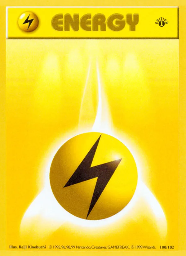 1999 Base Lightning Energy Common #100/102 Common card image