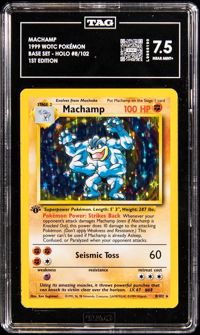 1999 Base Machamp 1st Edition Holo #218 card image
