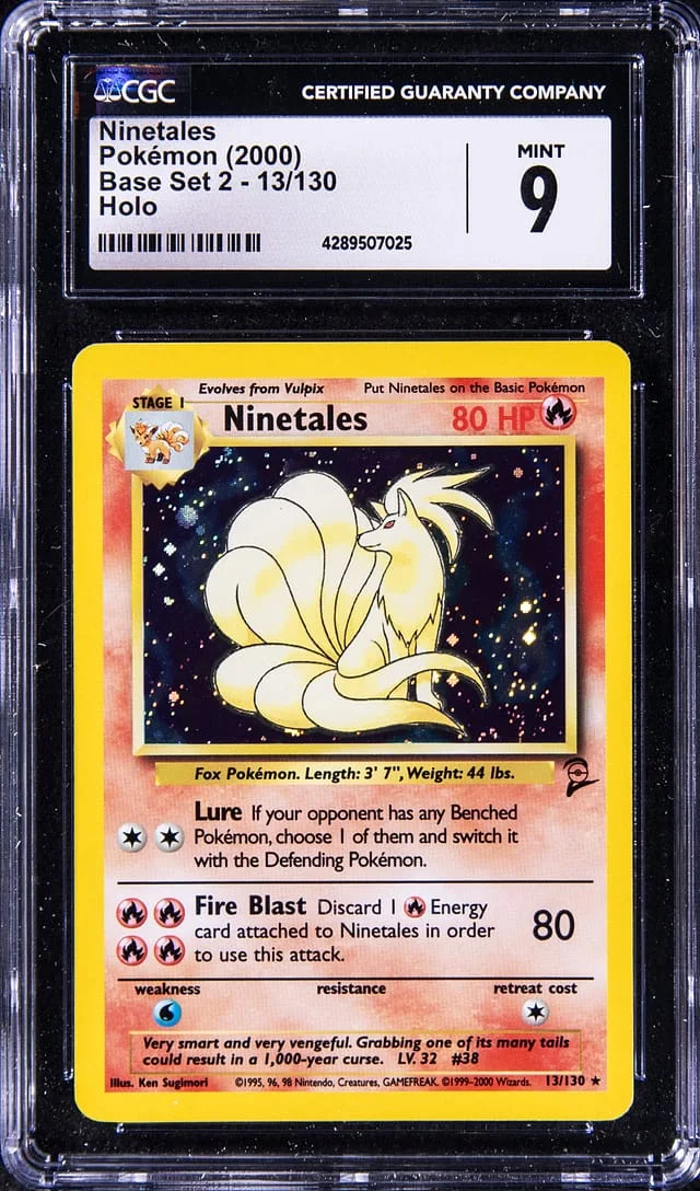 1999 Base Ninetails 2 Rare Holofoil #13 card image