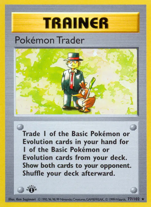 1999 Base Pokémon Trader Rare #077/102 Rare card image