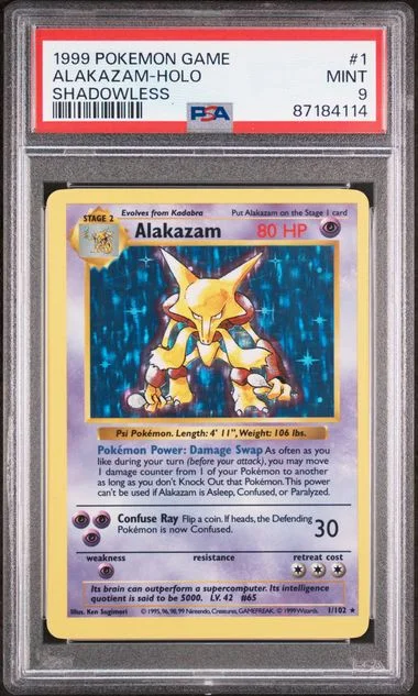 1999 Base Set Alakazam #1 Unlisted card image