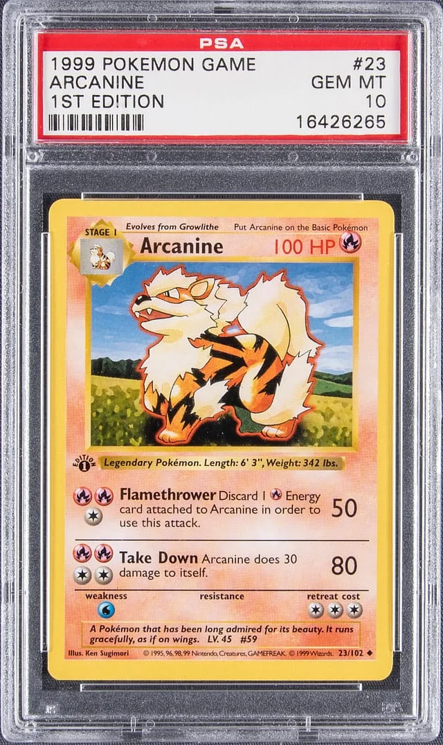 1999 Base Set Arcanine #23 Unlisted card image