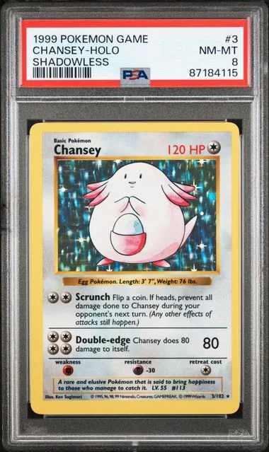 1999 Base Set Chansey #3 Unlisted card image