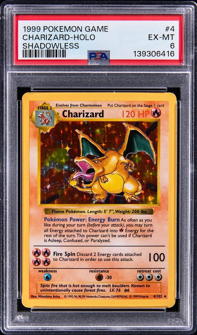 1999 Base Set Charizard #4 Unlisted card image