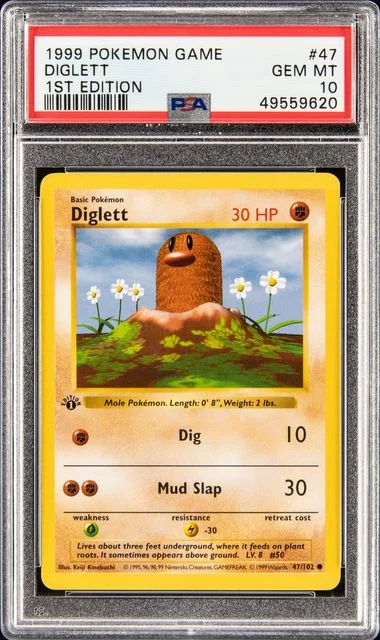 1999 Base Set Diglett #47 Unlisted card image