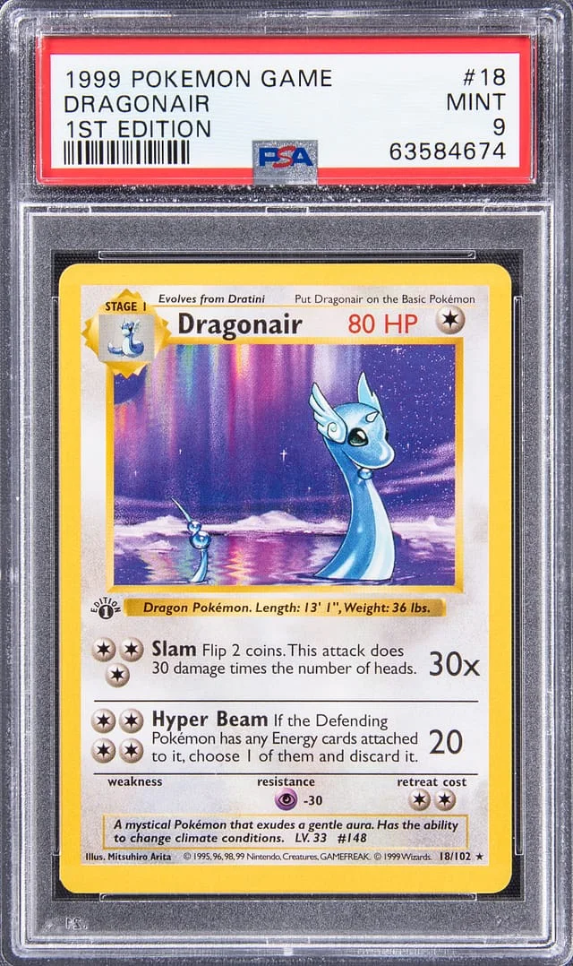 1999 Base Set Dragonair #18 Unlisted card image