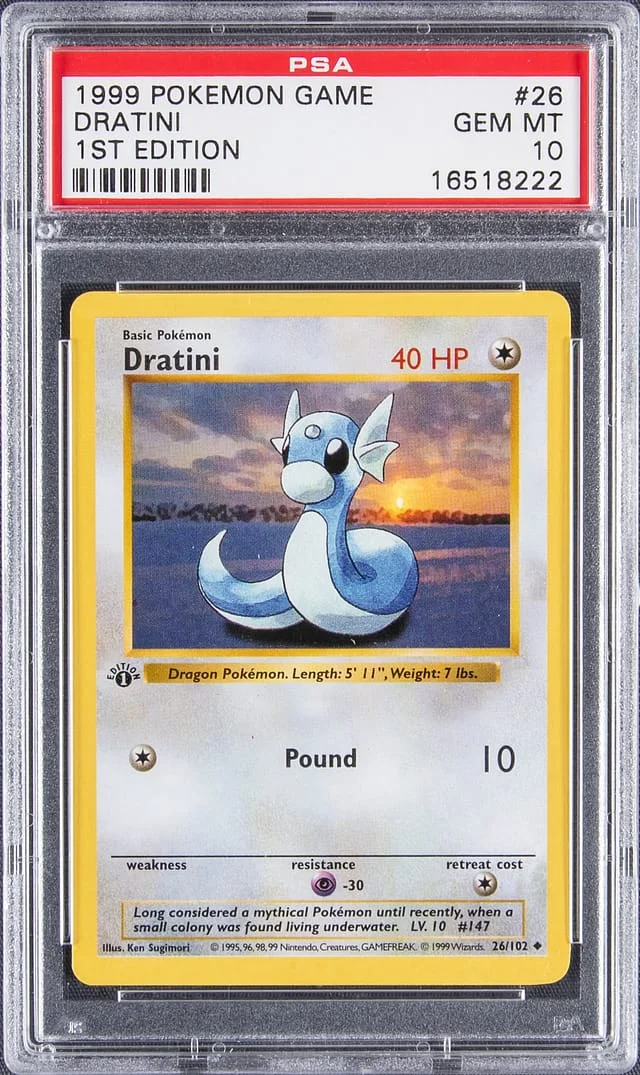 1999 Base Set Dratini #26 Unlisted card image