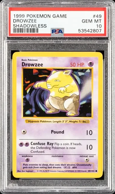 1999 Base Set Drowzee #49 Unlisted card image