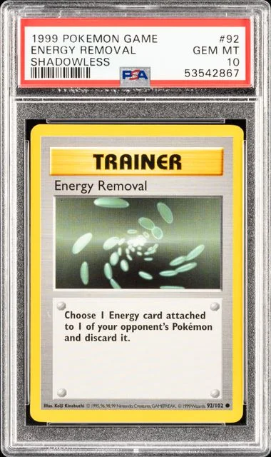 1999 Base Set Energy Removal #92 Common card image