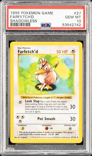 1999 Base Set Farfetch'd #27 Unlisted card image