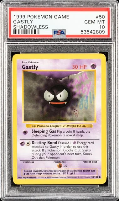 1999 Base Set Gastly #50 Unlisted card image