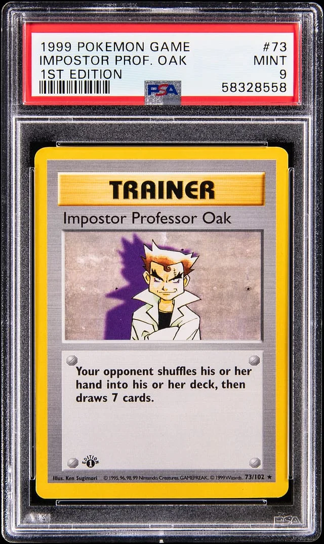 1999 Base Set Imposter Professor Oak #73 Unlisted card image