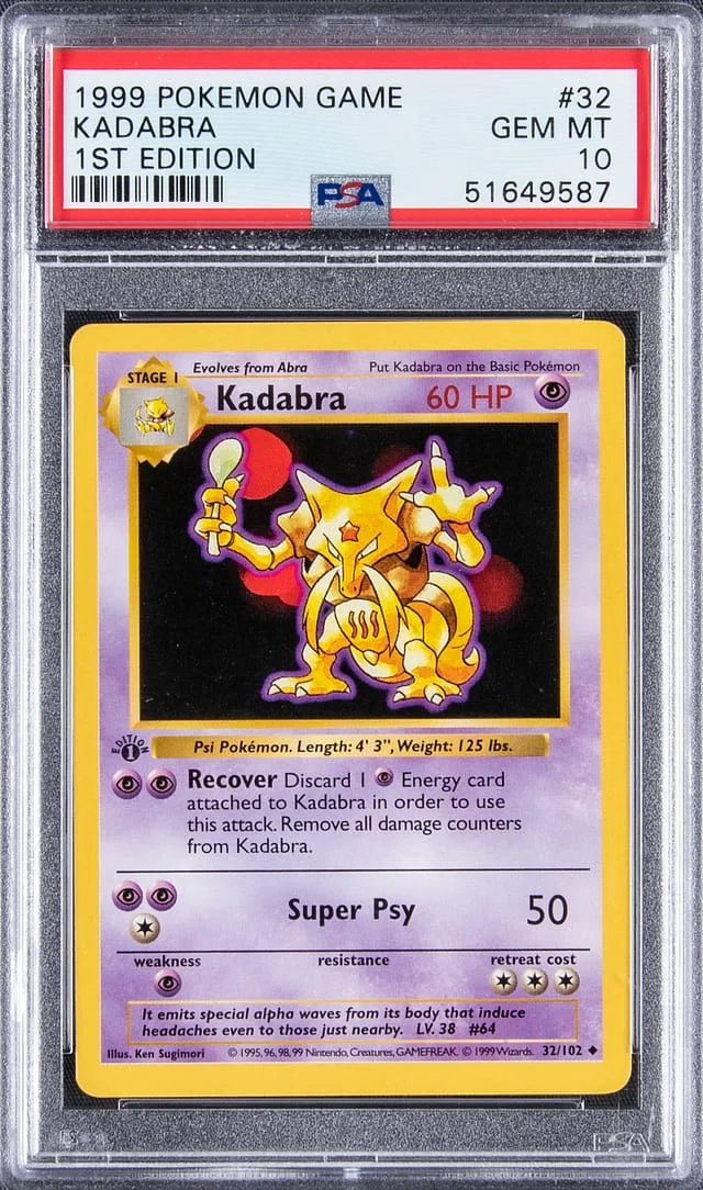 1999 Base Set Kadabra #32 Unlisted card image