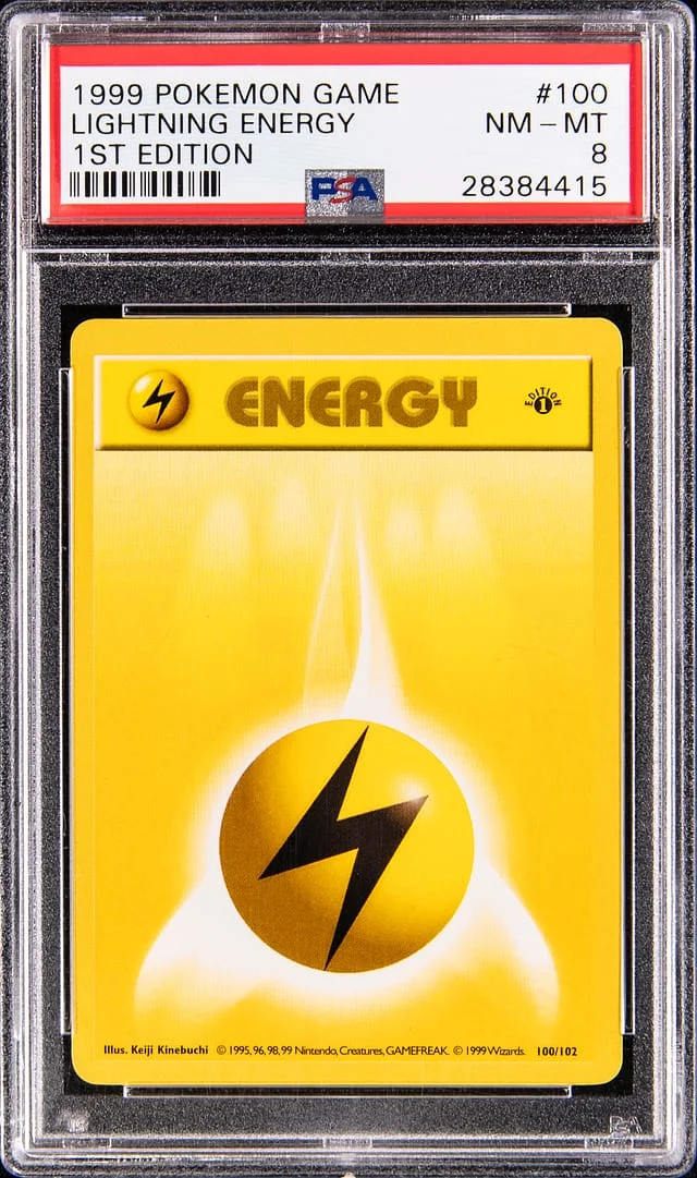 1999 Base Set Lightning Energy #100 Common card image