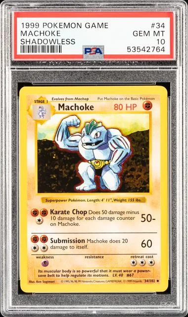 1999 Base Set Machoke #34 Unlisted card image