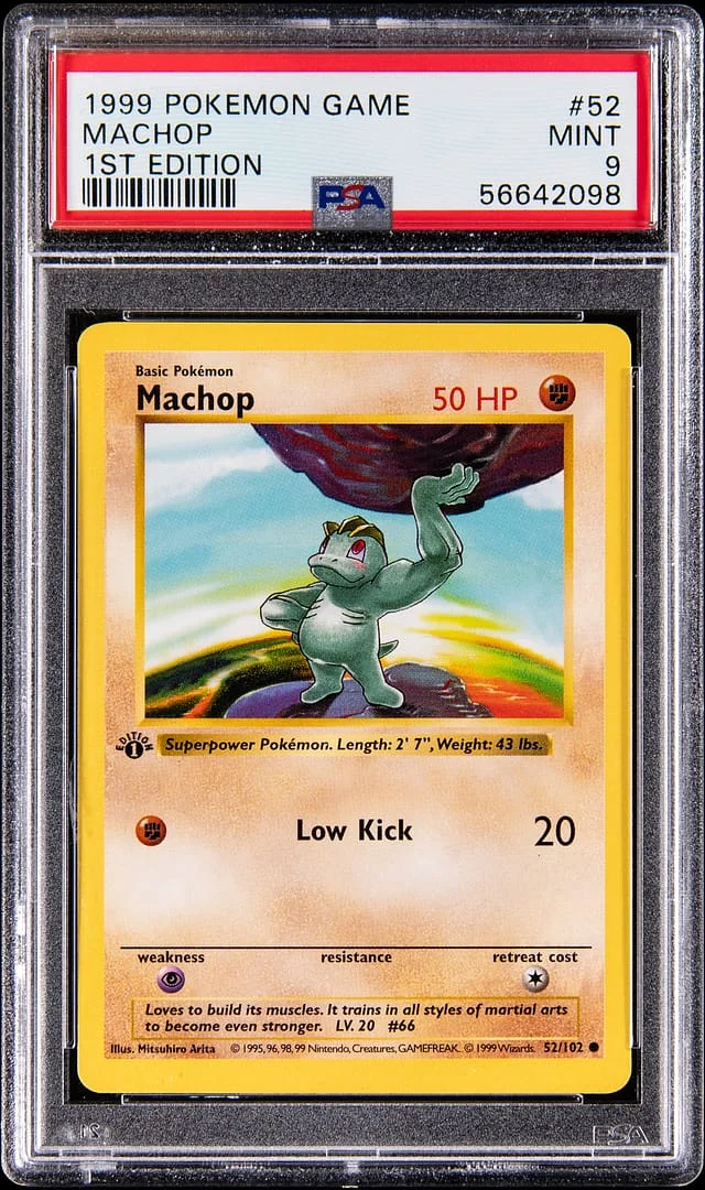 1999 Base Set Machop #52 Unlisted card image
