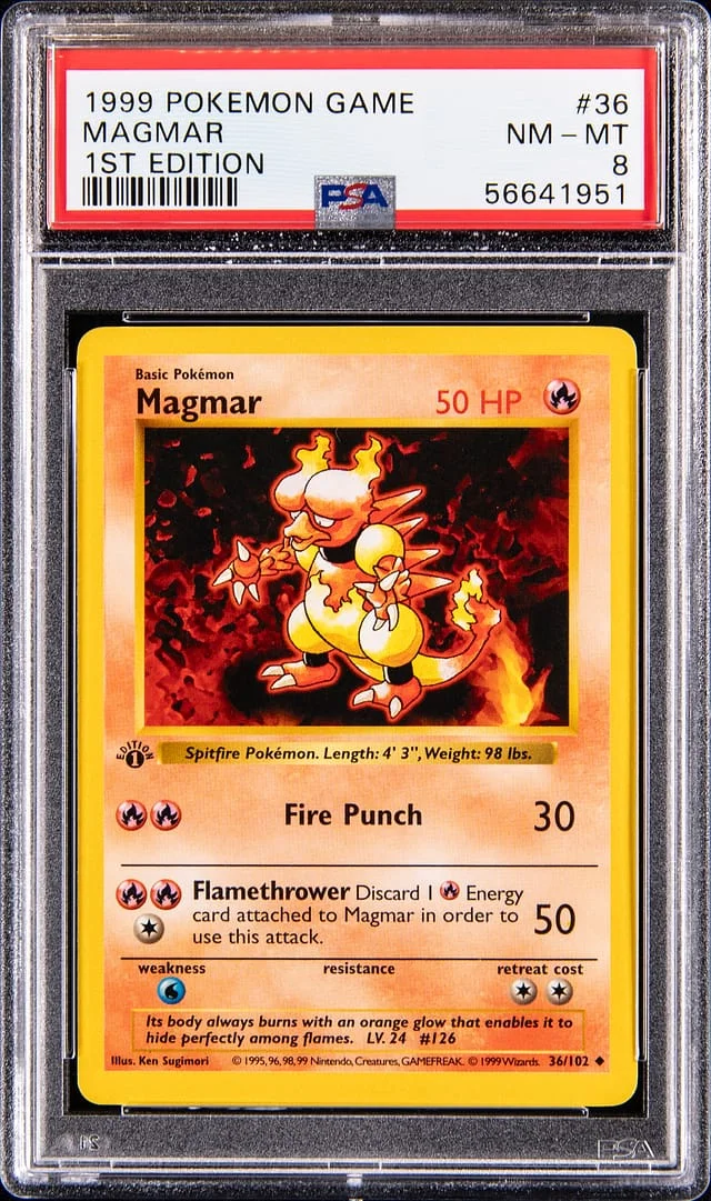 1999 Base Set Magmar #36 Unlisted card image