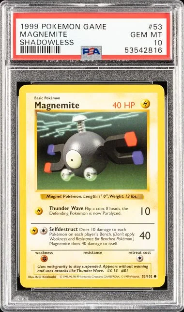 1999 Base Set Magnemite #53 Unlisted card image