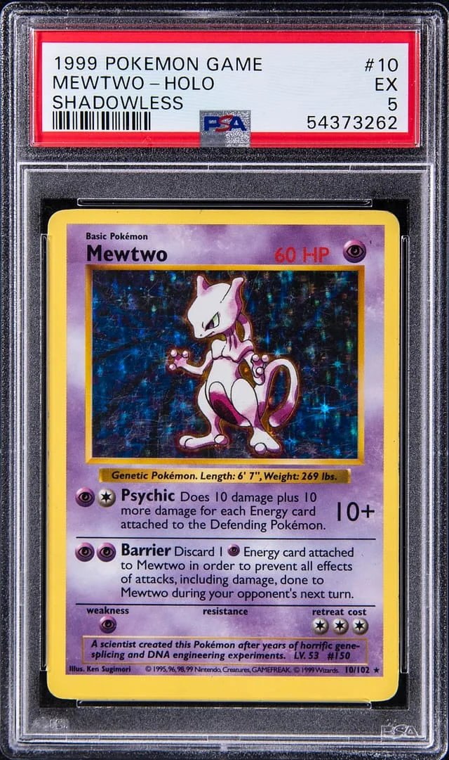 1999 Base Set Mewtwo #10 Unlisted card image