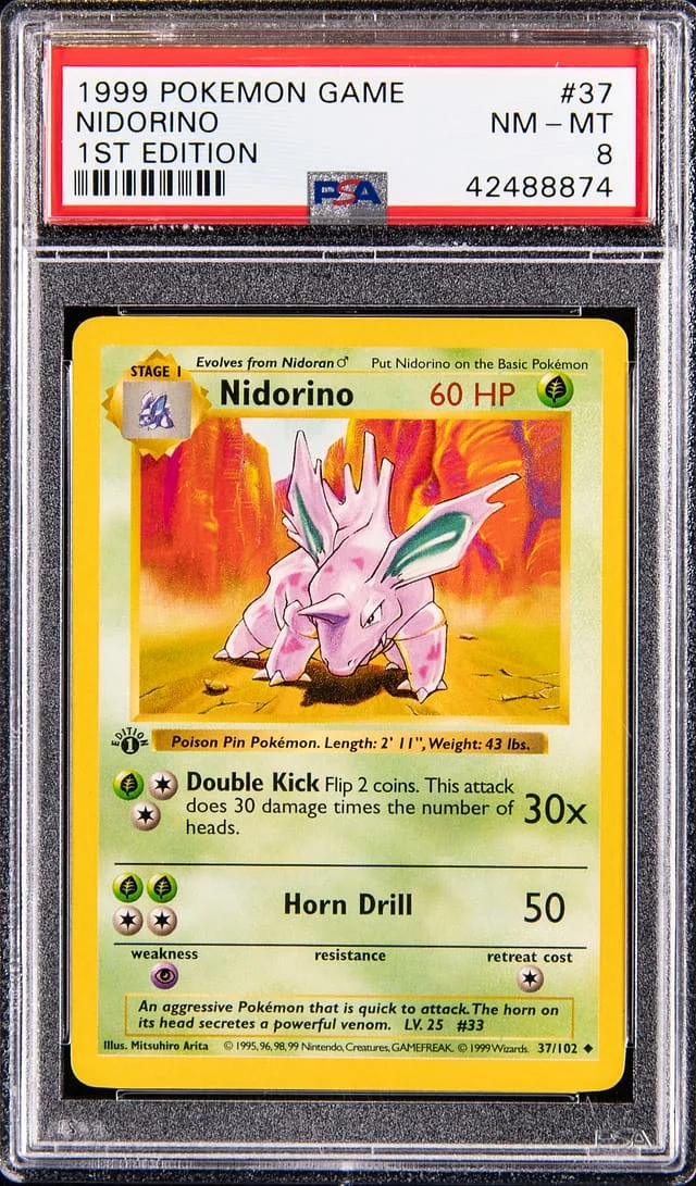 1999 Base Set Nidorino #37 Unlisted card image