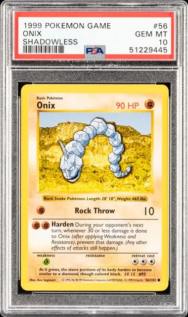 1999 Base Set Onix #56 Unlisted card image