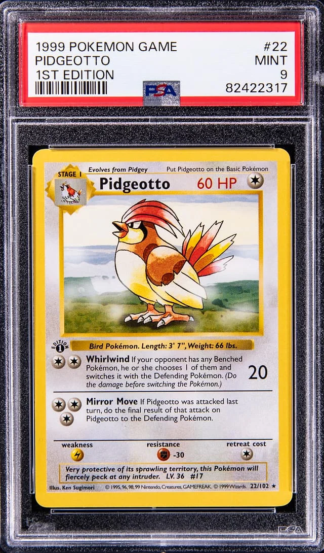 1999 Base Set Pidgeotto #22 Unlisted card image