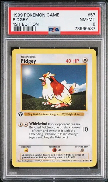 1999 Base Set Pidgey #57 Unlisted card image