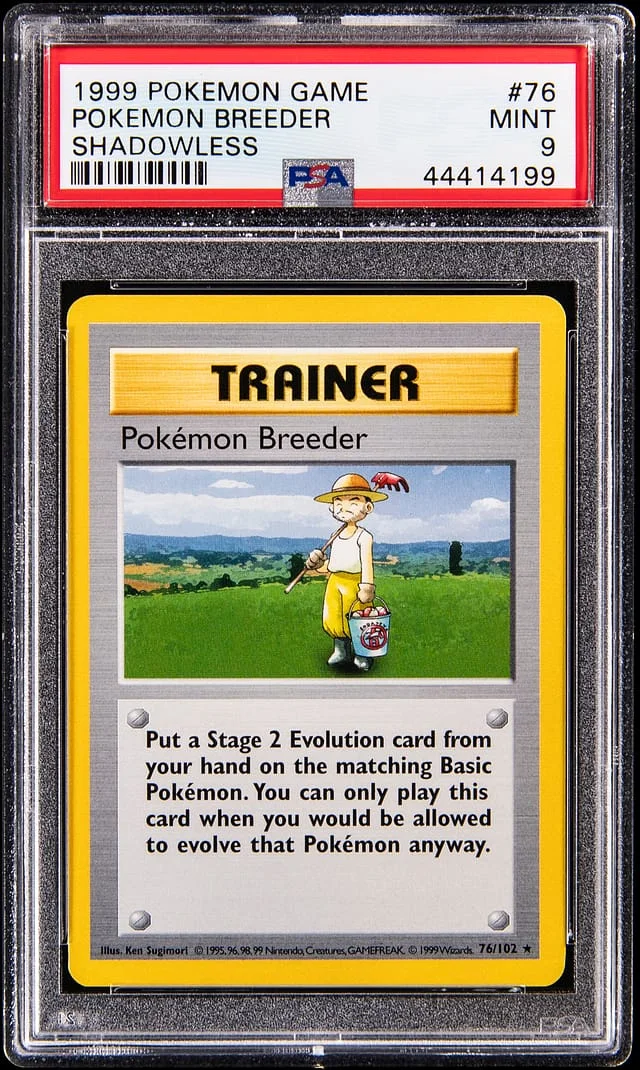 1999 Base Set Pokemon Breeder #76 Unlisted card image
