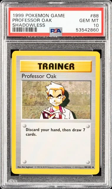 1999 Base Set Professor Oak #88 Unlisted card image