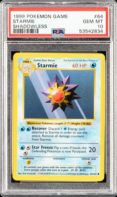 1999 Base Set Starmie #64 Unlisted card image