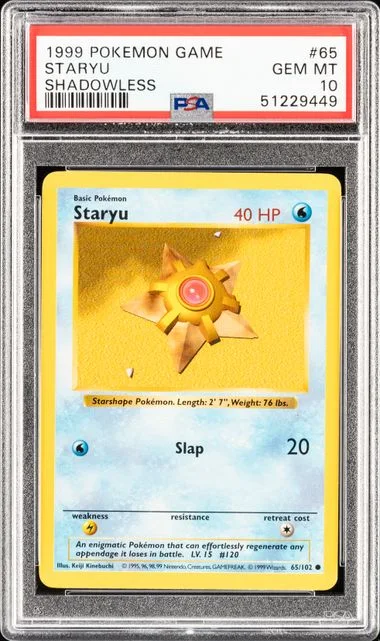1999 Base Set Staryu #65 Unlisted card image
