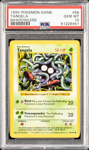 1999 Base Set Tangela #66 Unlisted card image