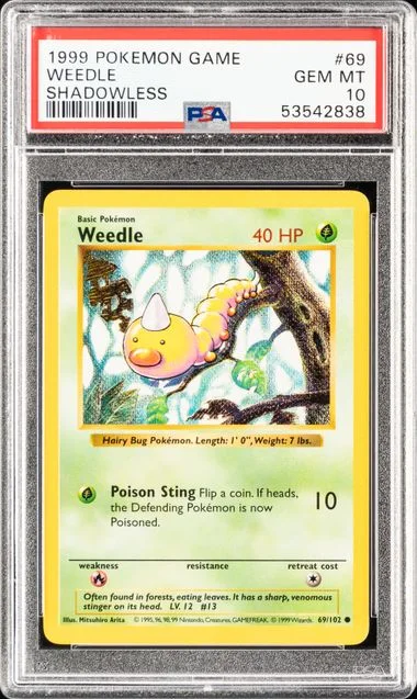 1999 Base Set Weedle #69 Unlisted card image