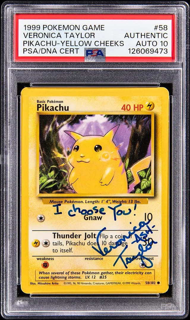 1999 Base Veronica Taylor Pikachu Yellow Cheeks #58 card image