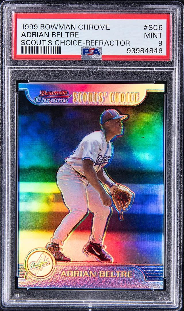 1999 Bowman Chrome Adrian Beltre Scout's Choice Refractor #SC6 card image