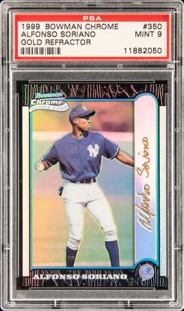1999 Bowman Chrome Alfonso Soriano Gold #350 card image
