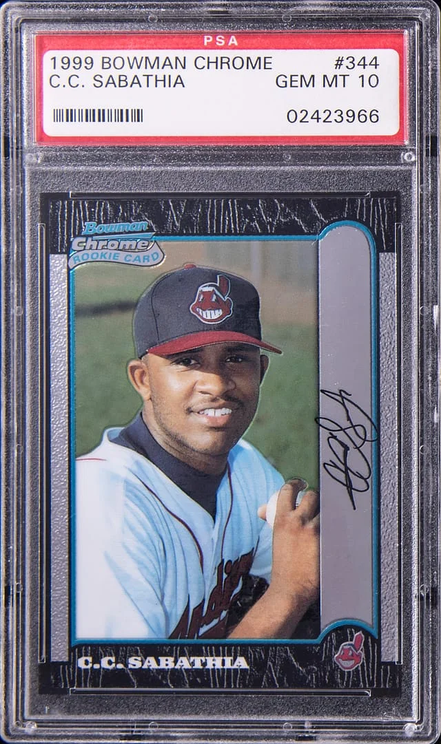 1999 Bowman Chrome C.C. Sabathia #344 card image