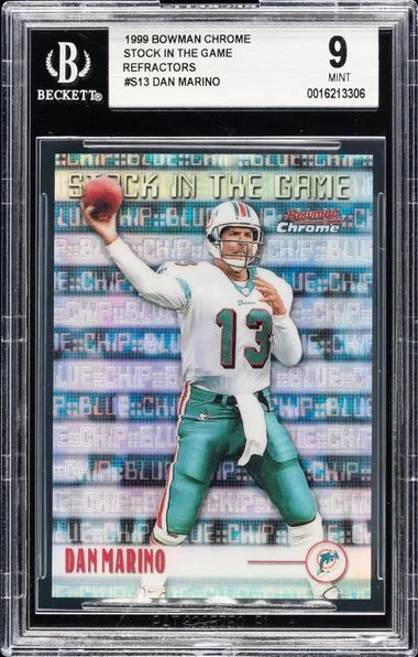 1999 Bowman Chrome Dan Marino Stock In The Game Refractors #S13 card image