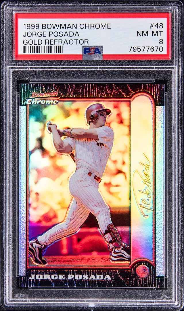 1999 Bowman Chrome Jorge Posada Gold Refractor #48 card image