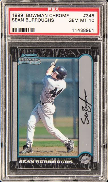1999 Bowman Chrome Sean Burroughs #345 card image