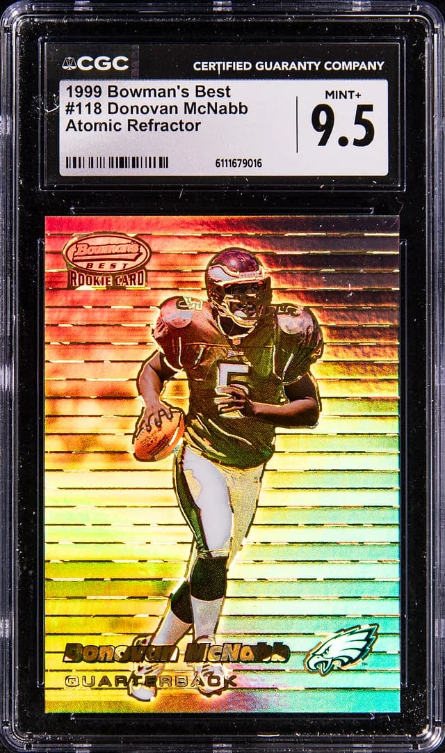 1999 Bowman's Best Donovan McNabb Atomic Refractor #118 card image